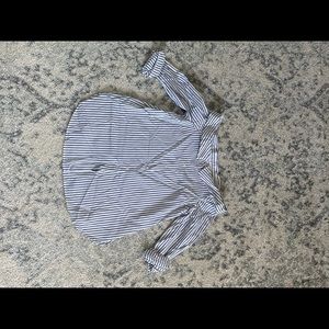 Off the shoulder button down blouse